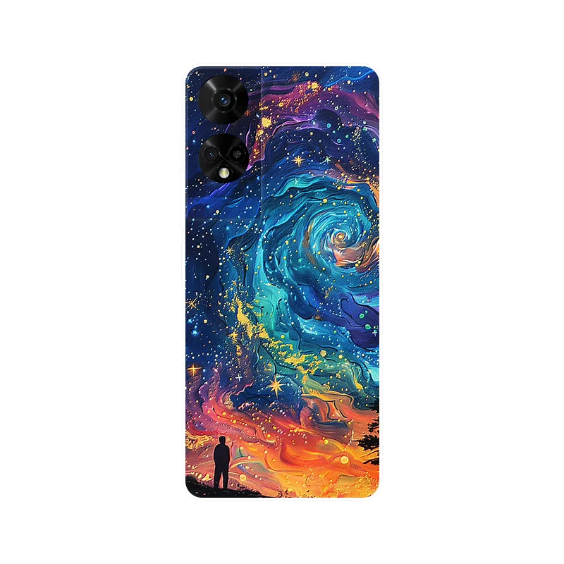 Wolf Painted Shockproof Silicone Phone Case - Stylish and Durable Cover