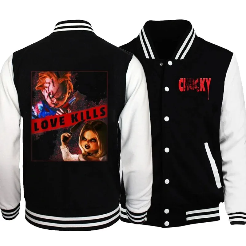 

Child's Play C-Chucky And T-Tiffanys Baseball Jacket Sweatshirt Hoodie Costume Spring Autumn Men & Women Hoodie Casual Jacket