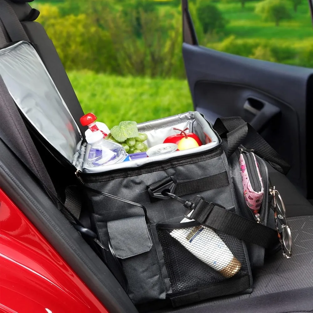 Electric Portable Cooler Plug in 12V Car Cooler Bag, 26 qt (25 L) Black/Gray Soft-Sided Portable Car Fridge