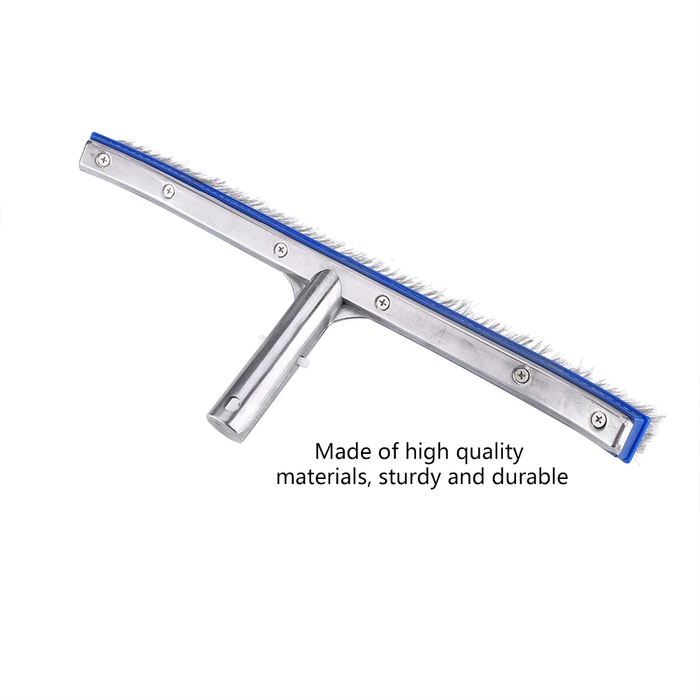 18inch Swimming Pool Steel Brush Bottom Walls Cleaning Supplies for Pond Spa Hot Spring Cleaning Steel Brush Walls