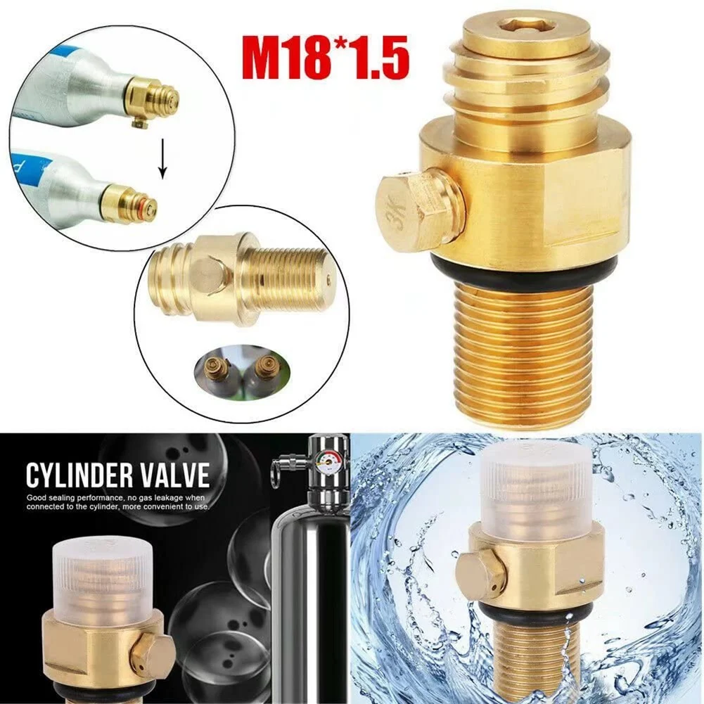 M18X1.5 Refill CO2 Valve Adapter Thread Converter Replacement for SodaStream