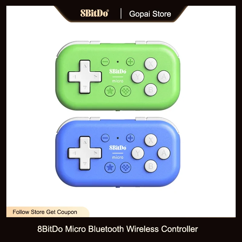 Bluetooth Gamepad sem Fio para Nintend Switch Windows Android Macos Ios Ios pi Framboesa Controlador de Jogo 8bitdo-micro