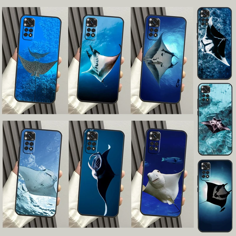 Custodia Per Telefono Animal Manta Ray Per Xiaomi Redmi Note 12 11 8 9 10 Pro 10S 11S 8T Redmi 10C 10A 10 12C 9C Funda