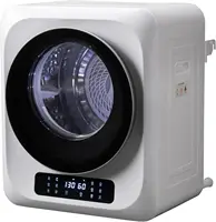 Clothes Dryer, 120V/850W Comtact Mini Dryer Machine with Exhaust Pipe, LED Touch Control Panel, Portable Dryers  , Dorm, RV, Whi 1