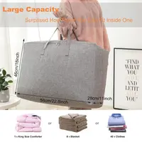 1pc Extra Large Waterproof Moving Luggage Bags Laundry Shopping Bag Non-woven Fabric Cubes 70*50*30cm Home Storage Packing Tool 1