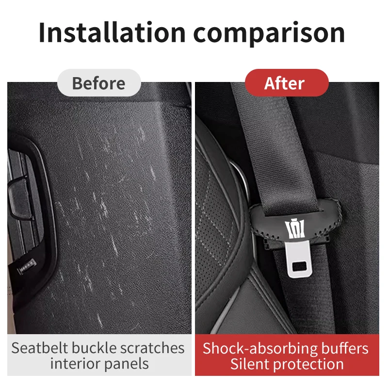 2pcs Car Seat Belt Buckle Protector Sleeve Anti Scratch Cover for