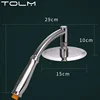 6 Inch Chrome High Pressure 360 Adjustable Large Round R ainfall Sprayer Bathroom Hand Held Shower Head Shower Faucet 6