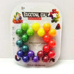 Fidget Toy 3D Puzzle Sphere - Endless Twists and Turns for Stress Relief and Creative Desk Sculpture (20 Balls - No Box)