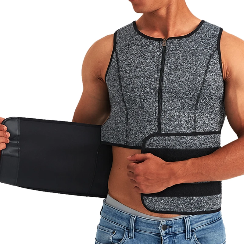 Body Shaper Men Body Shaper Waist Trainer Sauna Suit Sweat Vest Slimming Underwear Weight Loss Shirt Fat Burner Workout Tank Tops Shapewear