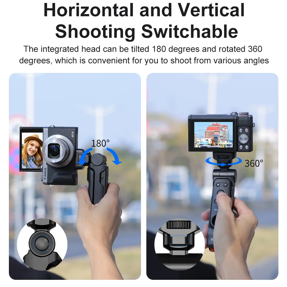 KingMa-Camera Remote Control camera remote shutter button Wireless Shooting Grip Tripod for Still Video Vlogging for Sony ZV-1F ZV-E10 ZV-1 ZV-E1 RX100VII