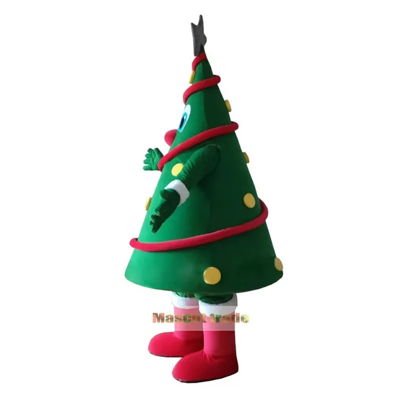 Hot Green Christmas Tree Mascot Costume Christmas Carnival performance apparel