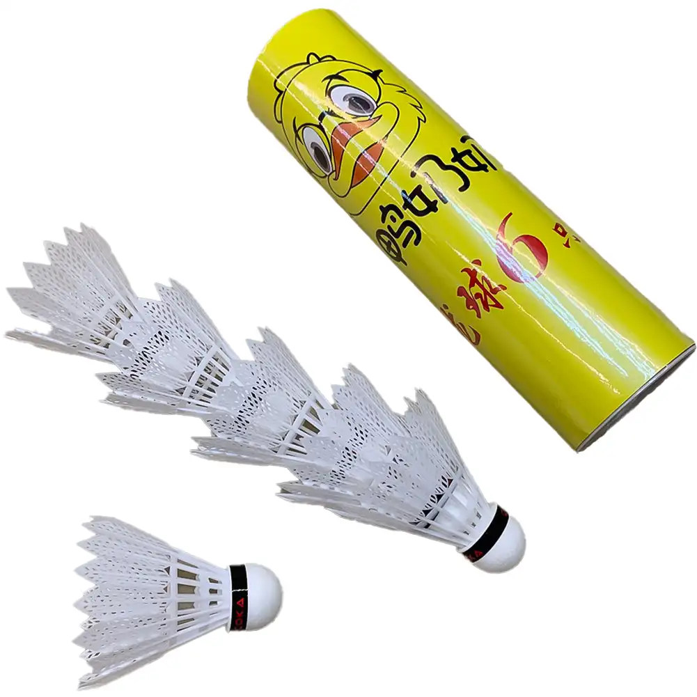 Windproof Badminton Foam Ball Head Nylon Shuttlecock Ball Portable Sport Badminton Storage Bucket 3/6/12Pcs