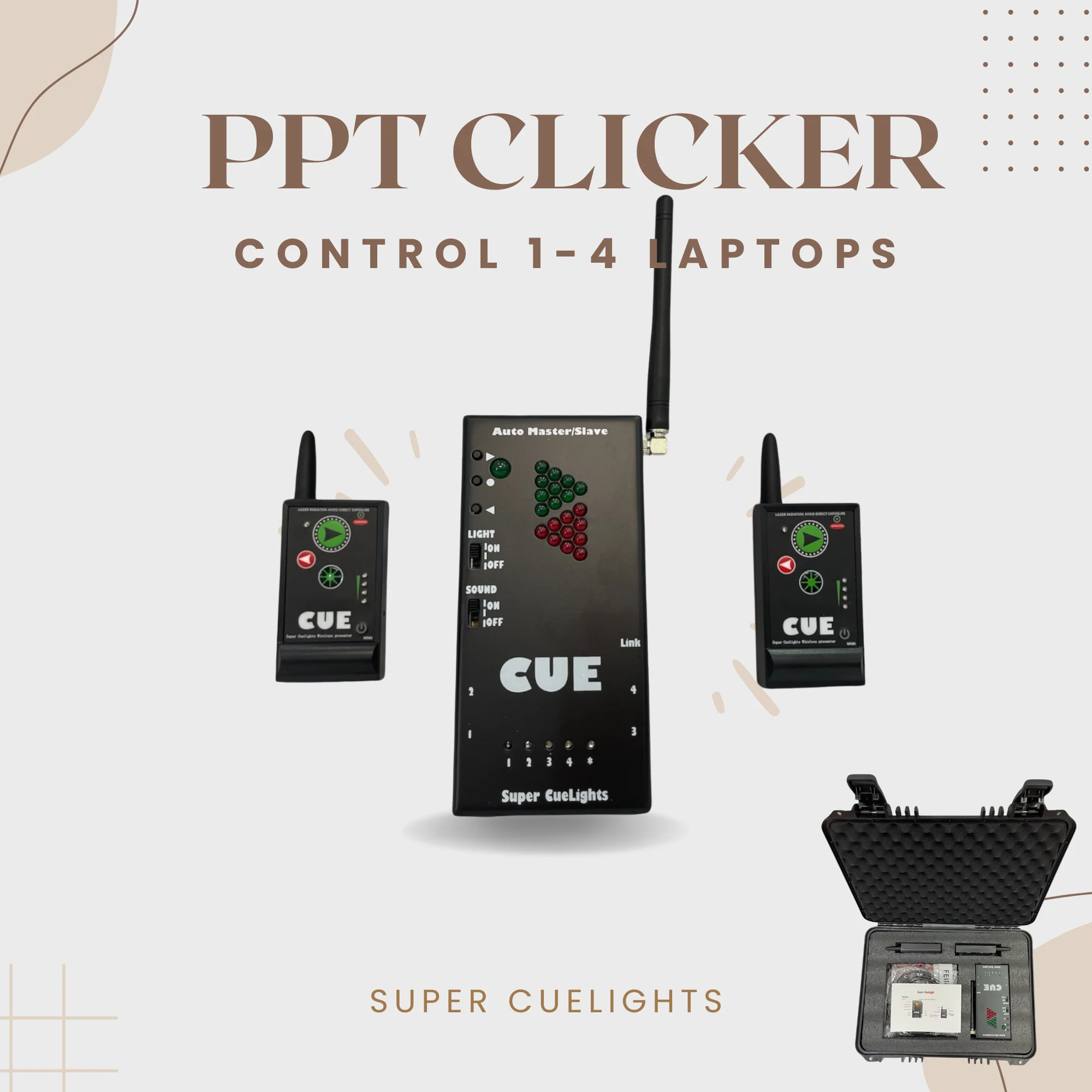 PPT Presenter Control Anti Interference Up to 400 Meters 1-4 Laptops For Big Event Conference