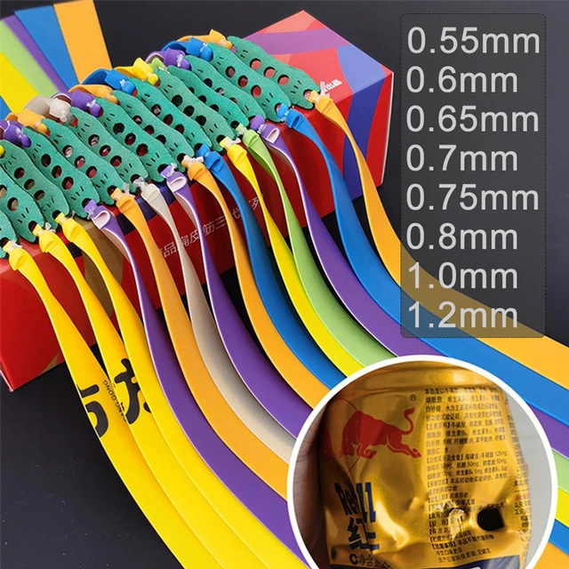 10pcs Slingshot Flat Band Outdoor Hunting Atex Tube Red, 45 OFF