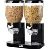 1 Pack Multi-Function Food Storage Container Cereal Dry Food Dispenser Dual Control Home Kitchen Storage Bottle Kitchen Items 1