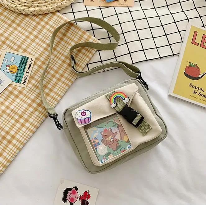 

Cartoon Bear Rabbit Messenger Bags for Women Student Cute Girl Shoulder Bag Ladies Shopping Handbag Crossbody Bag
