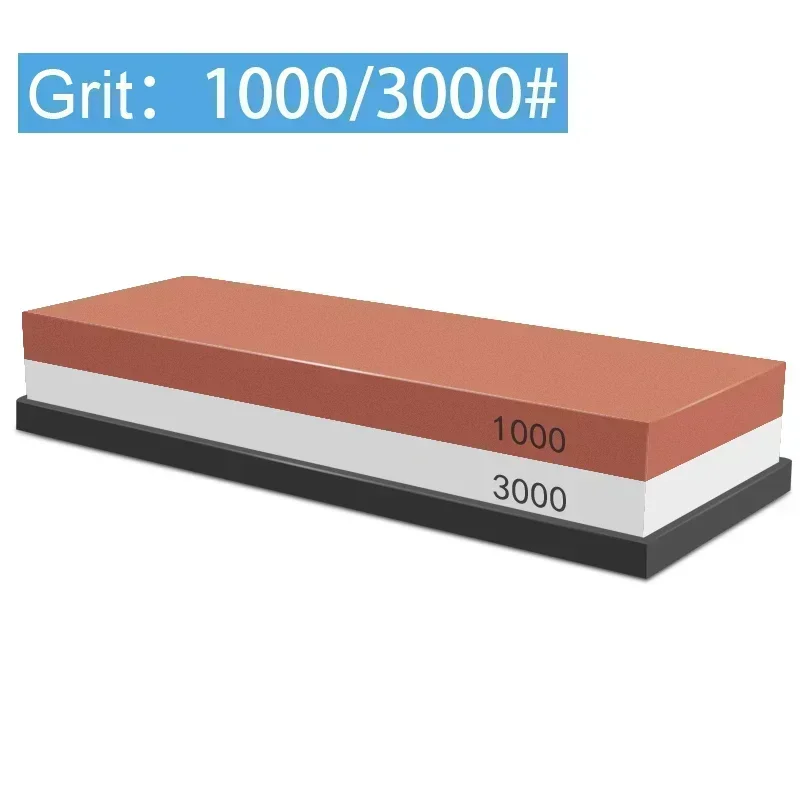 Professional Knife Sharpening Whetstone Set with Wood Base and Angle Guide