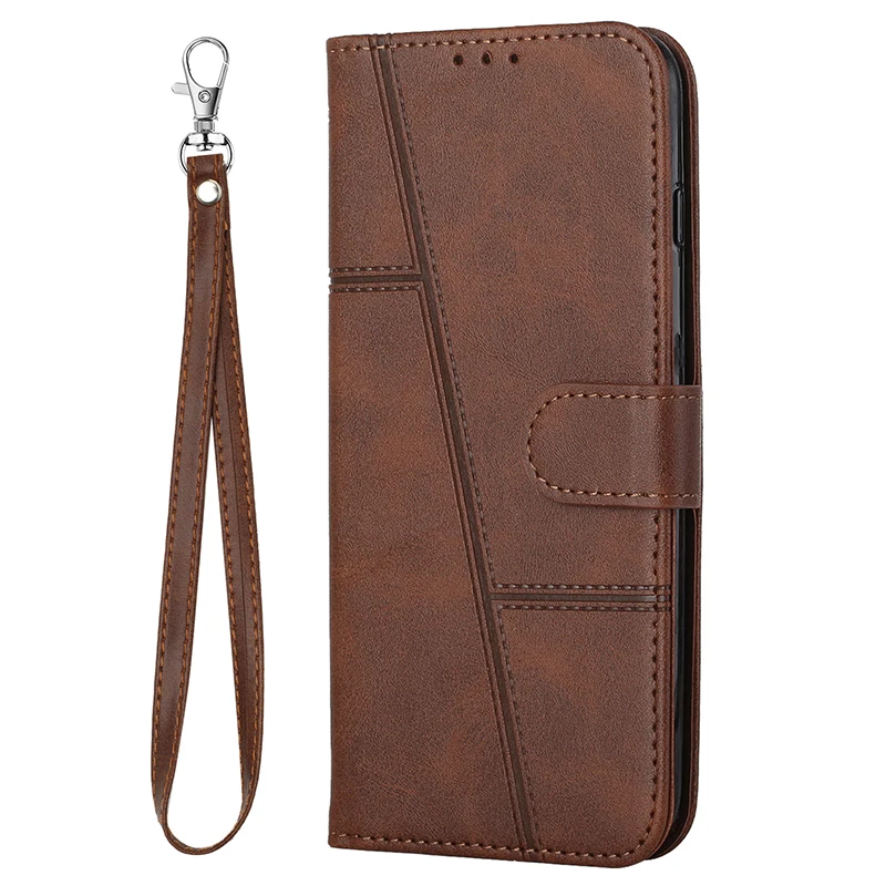 Leather Strap Wallet Phone Case Cover