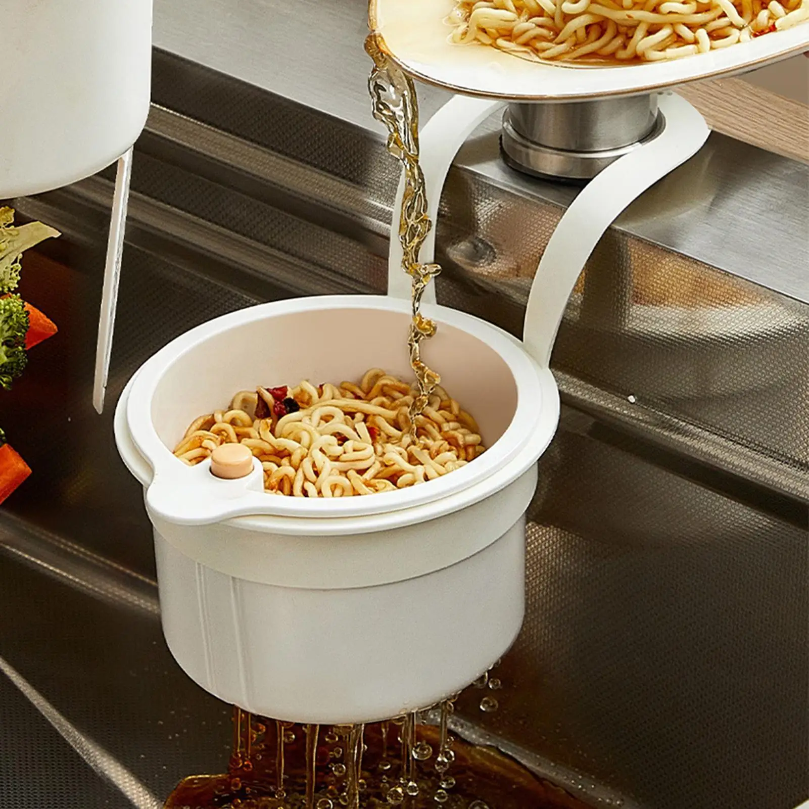 Sink Drain Basket Hangable Tap Strainer Mesh Design Waste Filter Fruit Catcher for Restaurant Vegetable Fruit Wash Filter Tools