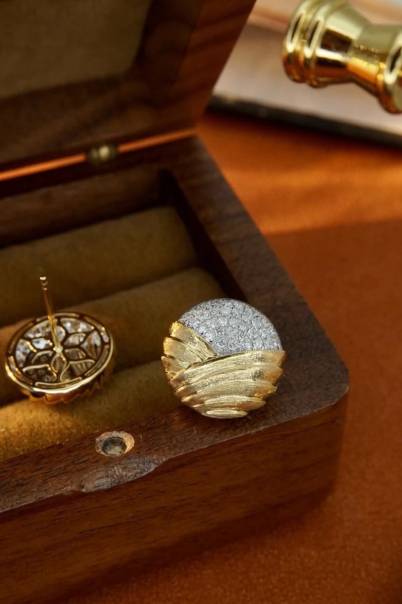 Vintage Diamond Stud Earrings