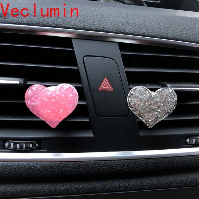 Bling Car Accessories For Girls Car Aroma Diffuser Mini Heart Shape