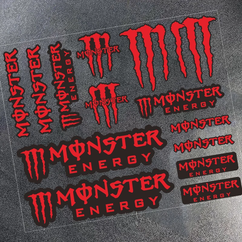 Kit stickers monster energy Ref: SPON-024 Rouge