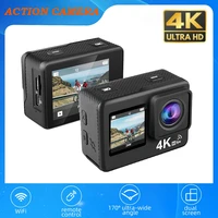 NEW 4K Action Camera Dual Screen SE 30M Waterproof WiFi HD Sports Camcordecorder Motorcycle Bicycle Helmet Video Action Cam 1