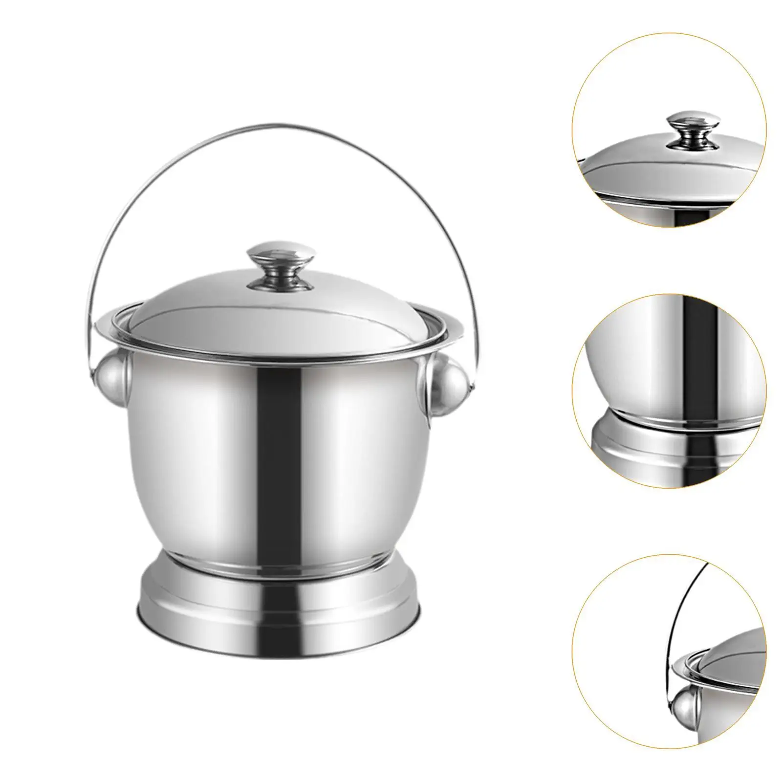 Chamber Bucket with Lid Handle Night Urine Bucket Bedpan Urinal Night Urine Jug for Female Male Child Women Men Home Use Bedroom 5