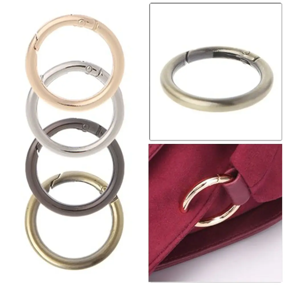 Connection DIY Purse Ring Handbag Circle Spring Snap Keyring Hook Buckle Hook