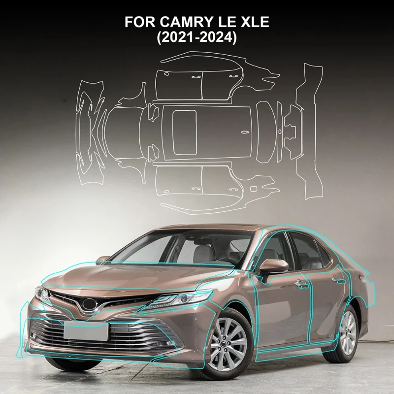 

Car Stickers PPF for Toyota Camry LE XLE 2021-2024 Precut Paint Protection Film Body Clear Bra TPU Transparent Kit Accessories