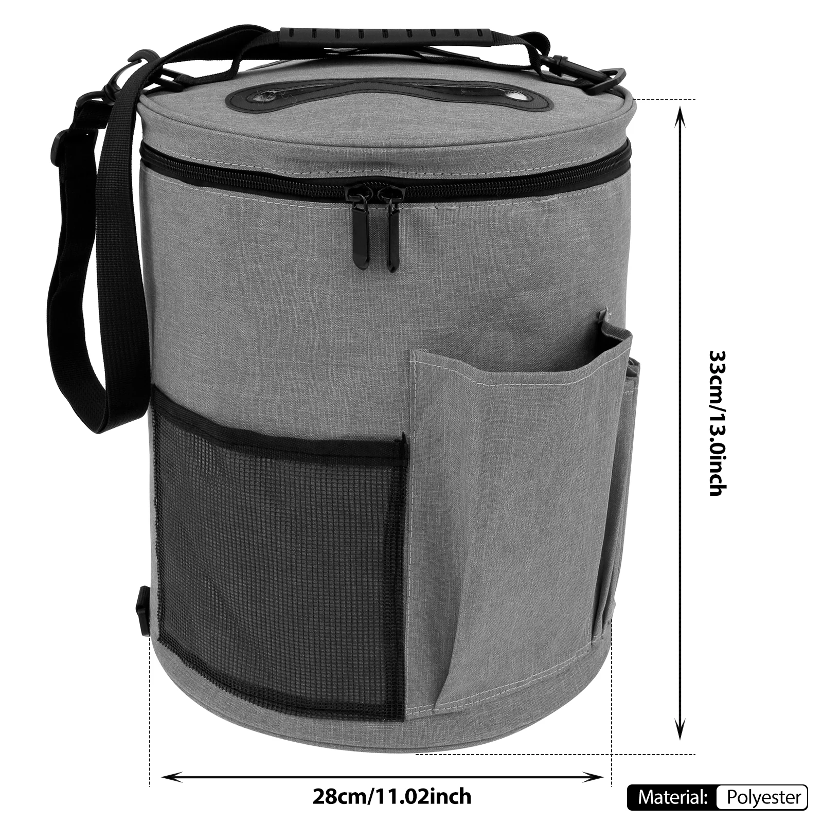 Knitting Tool Storage Bag Yarn Crochet Organizer Tote Bag Large Capacity Portable with Front Yarn Needles Hooks Pocket for Knitting Tool Organizer
