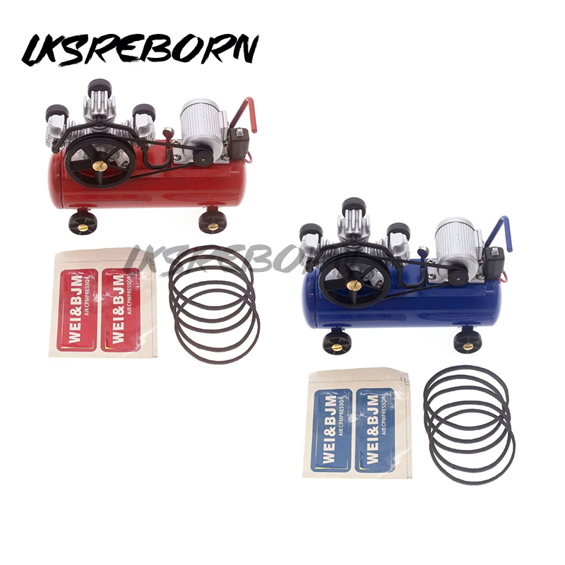 

1 Set For 1/10 Remote Control Car Mood Decoration Mobile Metal Air Compressor Charging Pump Metal Air Compressor Trx4