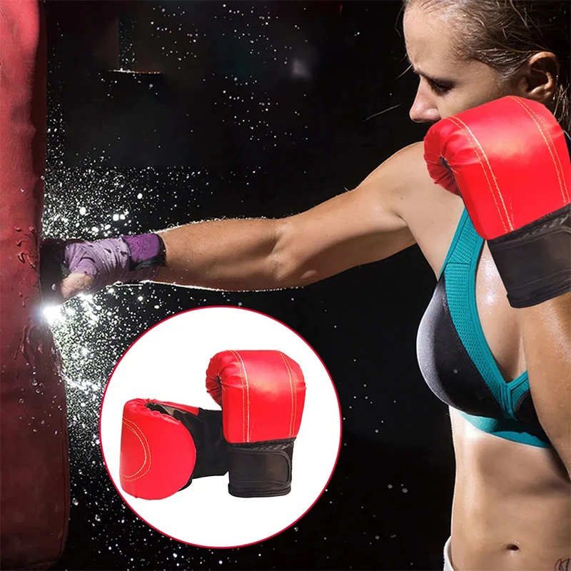 1 Paar Boxhandschuhe Erwuessener Fraen Männer Box Sanda Handschuhe Unisex Box Training Übung Lieder Handschuhe Sport Schutzhandschuhe_voghion.com