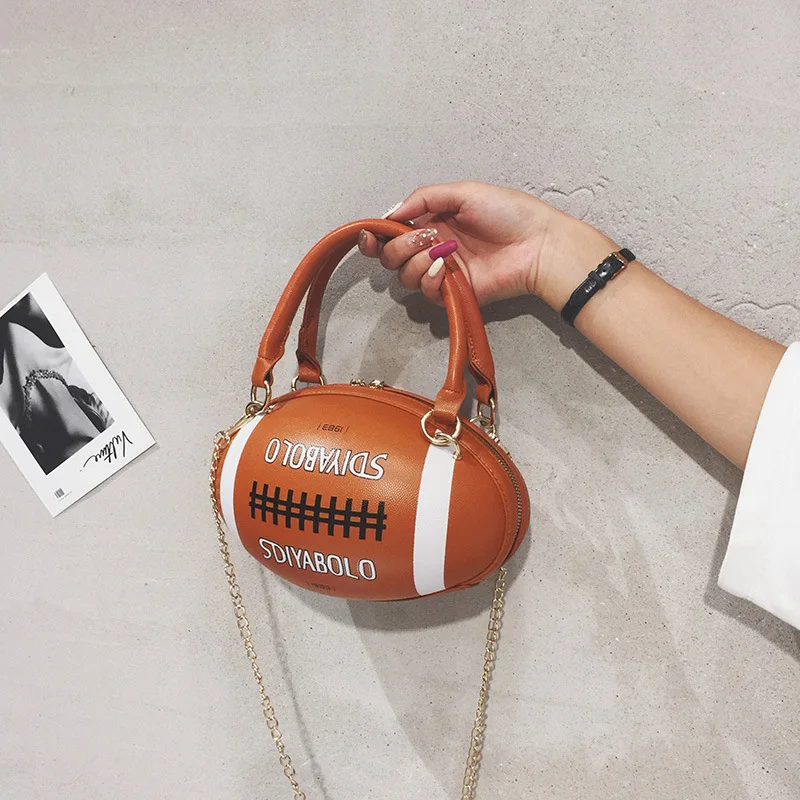 Original Designer Brand Rugby Bag Personality Fashion Shoulder Crossbody Mini Chain Ball Bags for Women Сумка Hot Selling