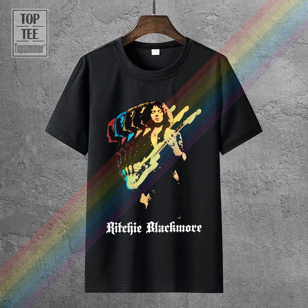 

Ritchie Blackmore Solo Rainbow Deep Purple Rock'N'Roll Dio New Black T-Shirt