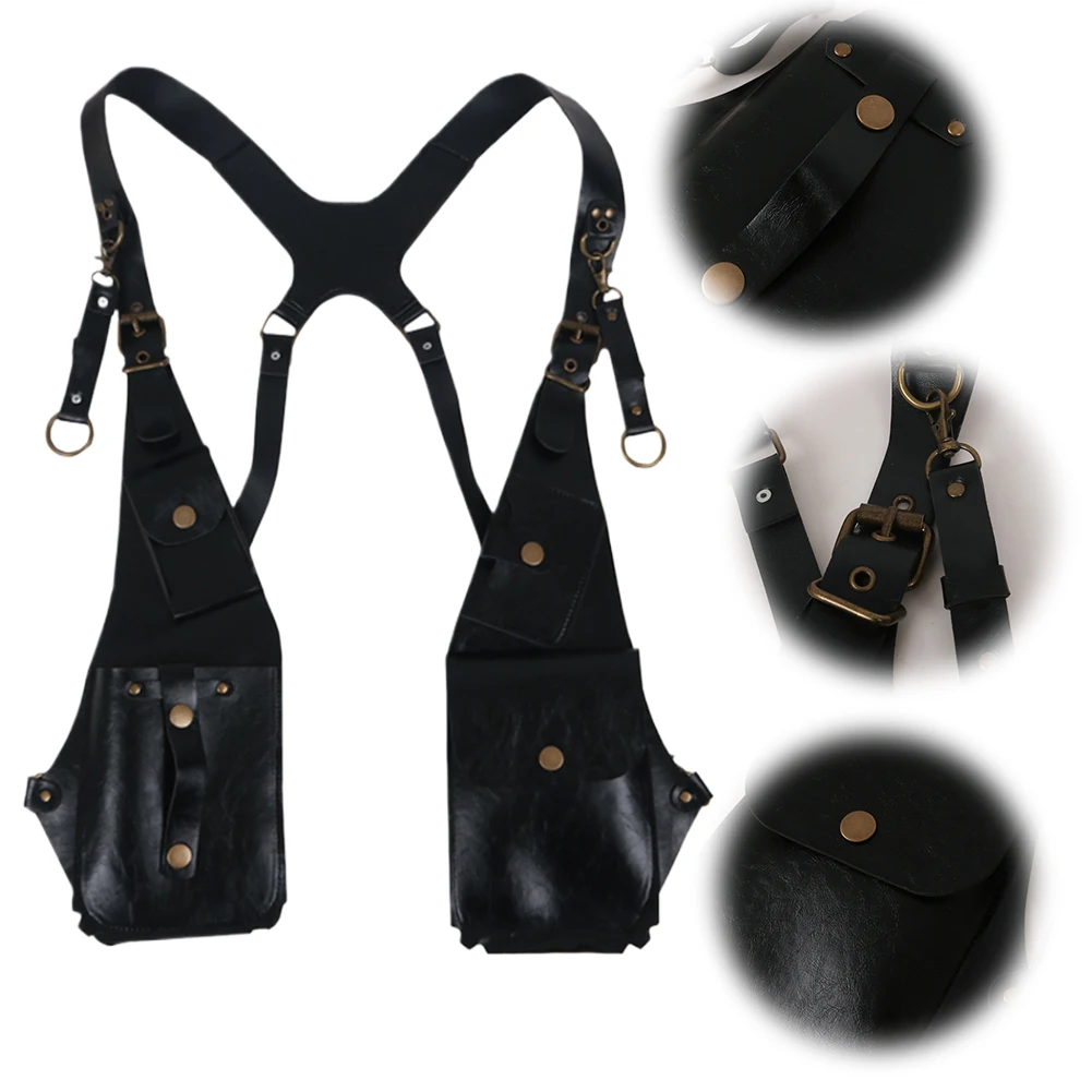 Men Hidden Armpit Bag Multifunctional Underarm Holster Bag Steampunk Shoulder Harness Bag Outdoor Phone Bag for Riding Running