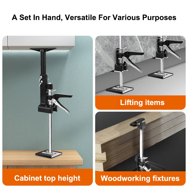 이중 목적 잭 핸드 리프트 도구, 문짝 패널 건식 벽체 보드, 텔레스코픽 지지대 도구, 타일 위치 높이 조절기, 엘리베이터 도구