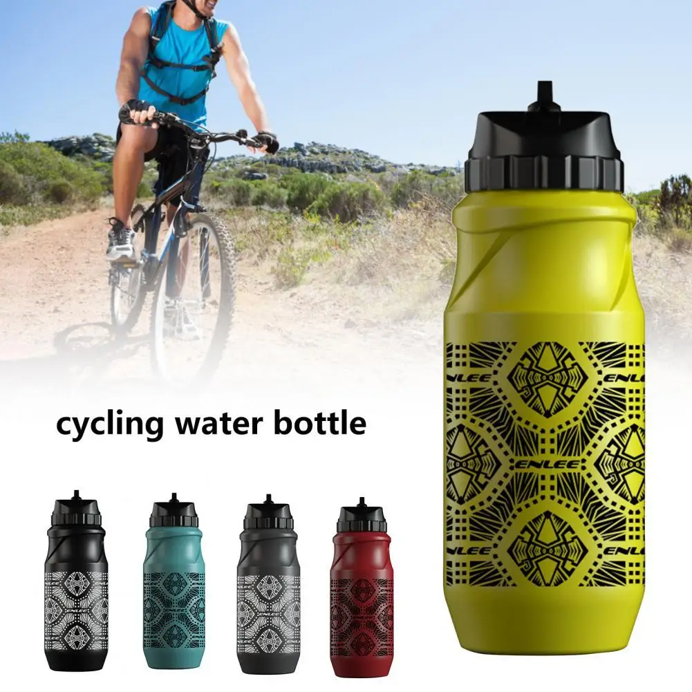 650Ml Bicycle Water Bottle Toggle Type Bike Kettle Pp Water Bottle Leak Proof Abstract Print Cycling Water Kettle For Outdoor