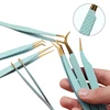 1pcs Eyelash Extension Tweezers Volume Isolation Precise Lash Lift Tweezers Stainless Steel Eyebrow Clip Makeup Tool Accessories 3