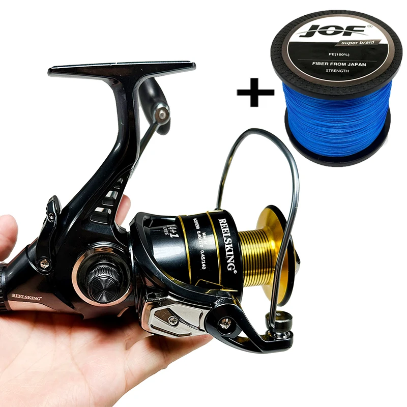 

GHOTDA KH3000-6000 Full Metal Spinning Fishing Reel 14+1BB 10KG Max Drag Power Spool for Saltwater Trolling Surf Fishing Pesca