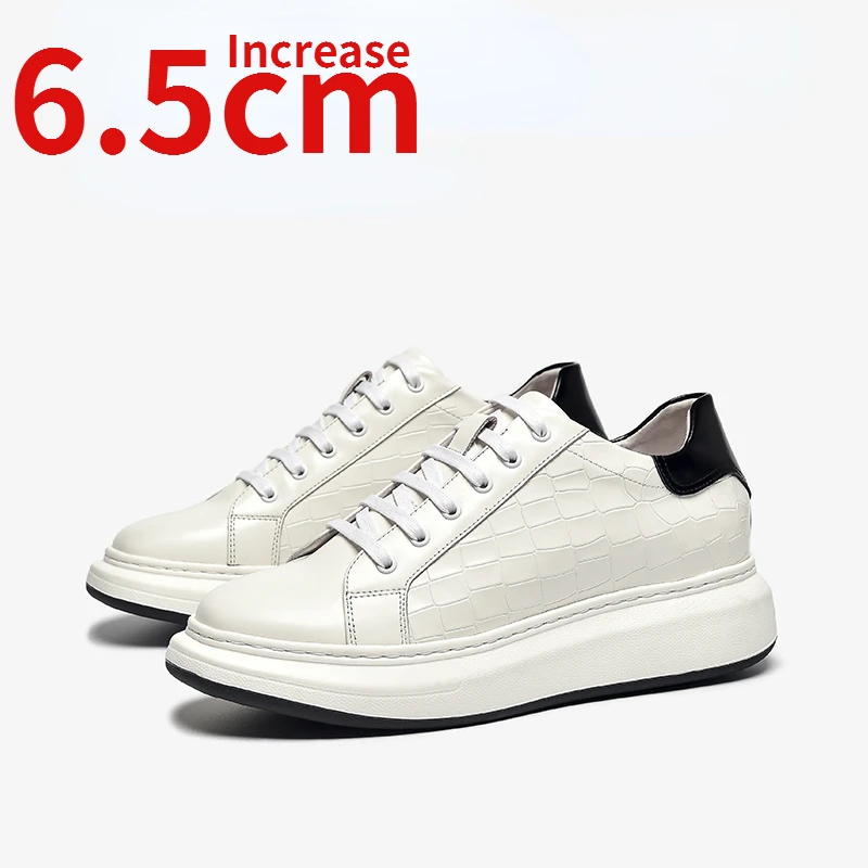 

Кроссовки мужские из натуральной кожи, на толстой подошве, 6,5 см