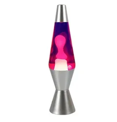 Color - Changing Jellyfish Lava Lamp in Erlenmeyer Flask Design (Purple Water Red)