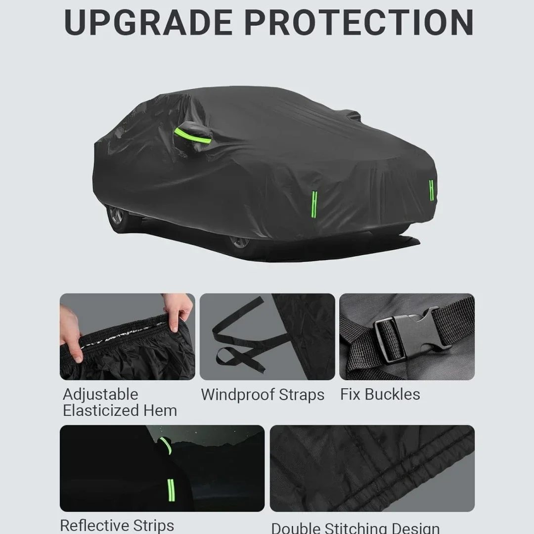 Waterproof Car Cover For 1996-2024 Toyota Camry Windproof Snowproof Rain Hail Sun UV Protection Full Outdoor Indoor Exterior - Image 6