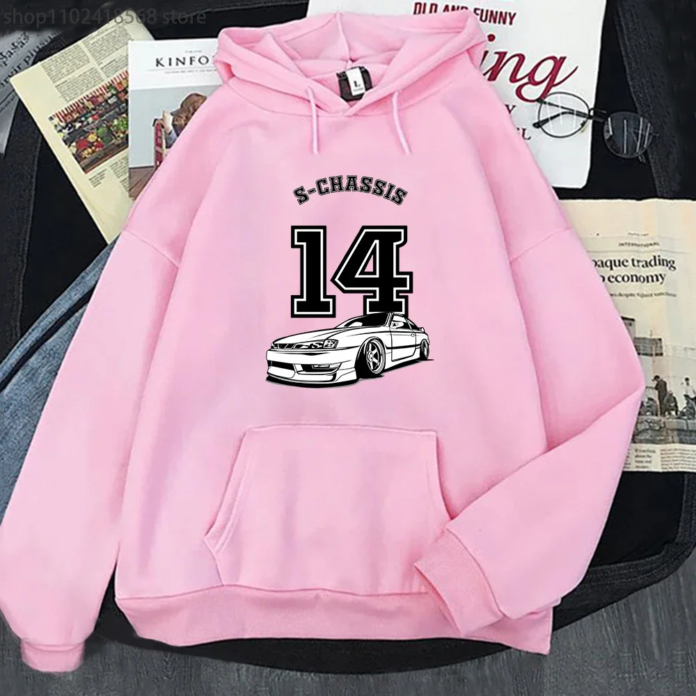 S14 Chassis Hoodies Initial D Car Sweatshirt Jersey Style Print Streetwear Harajuku Casual Long Sleeve Unisex Sudadera Anime Top
