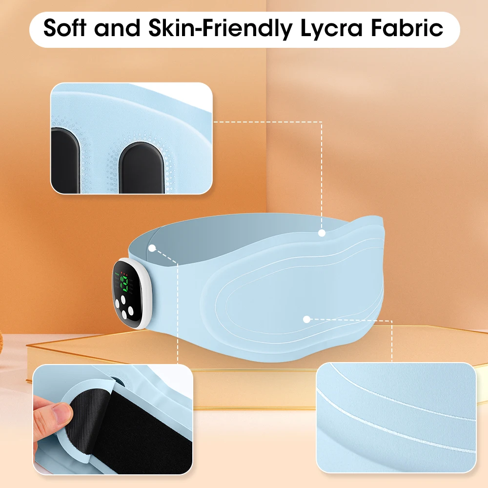 Electric Abdominal Massager Belt Waist Toning Sculptor with Vibration And Hot Compress for Belly Exercise Muscle Relax Support