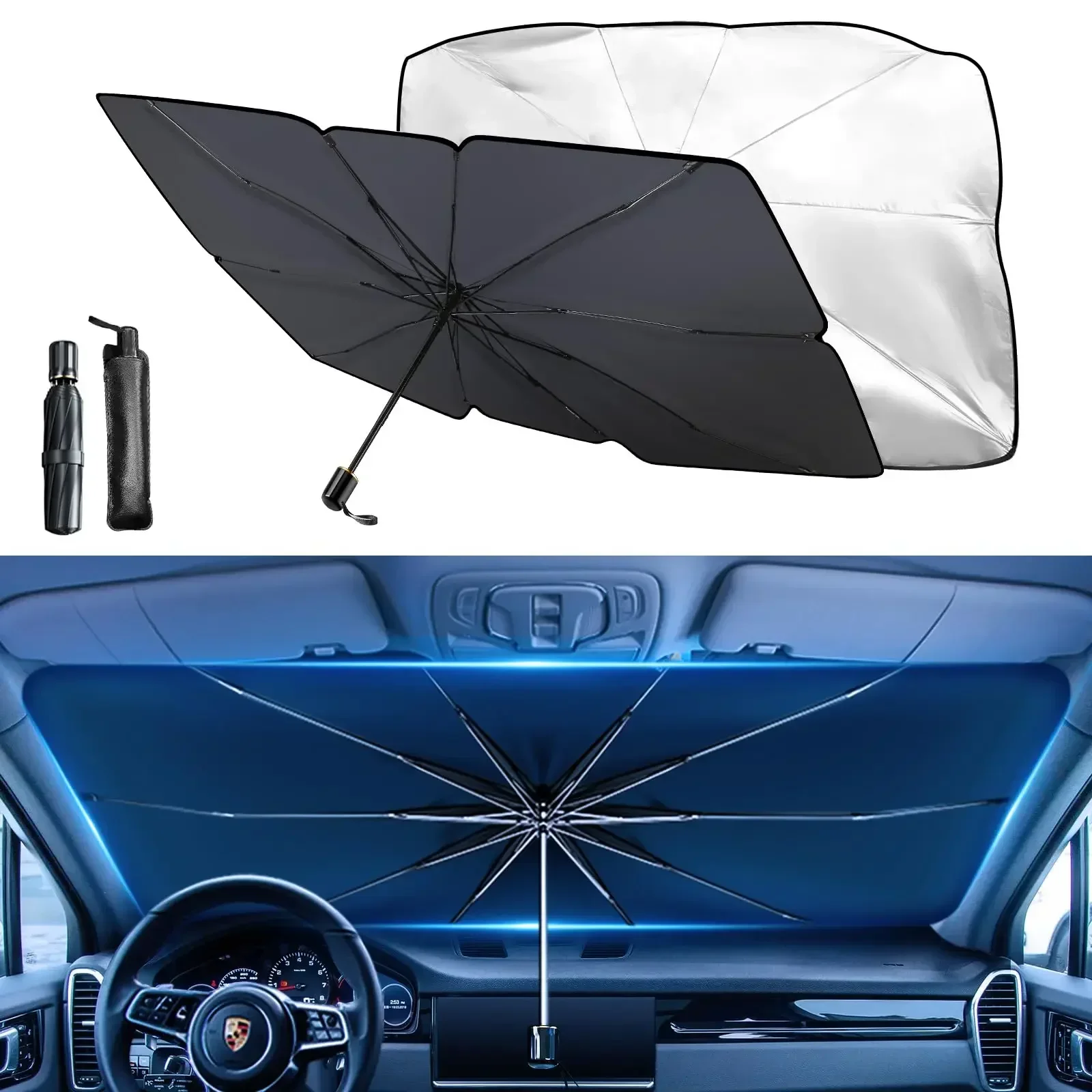 Car Sun Shade Protector Auto Front Window Sunshade Cover