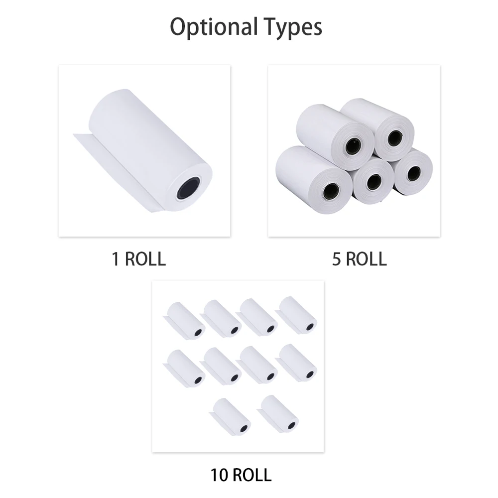 【Sale】10 Rolls Thermal Paper Roll 57*30mm Wrong Questions Notes Printing Papers for Portable Mini Photo Thermal Printer
