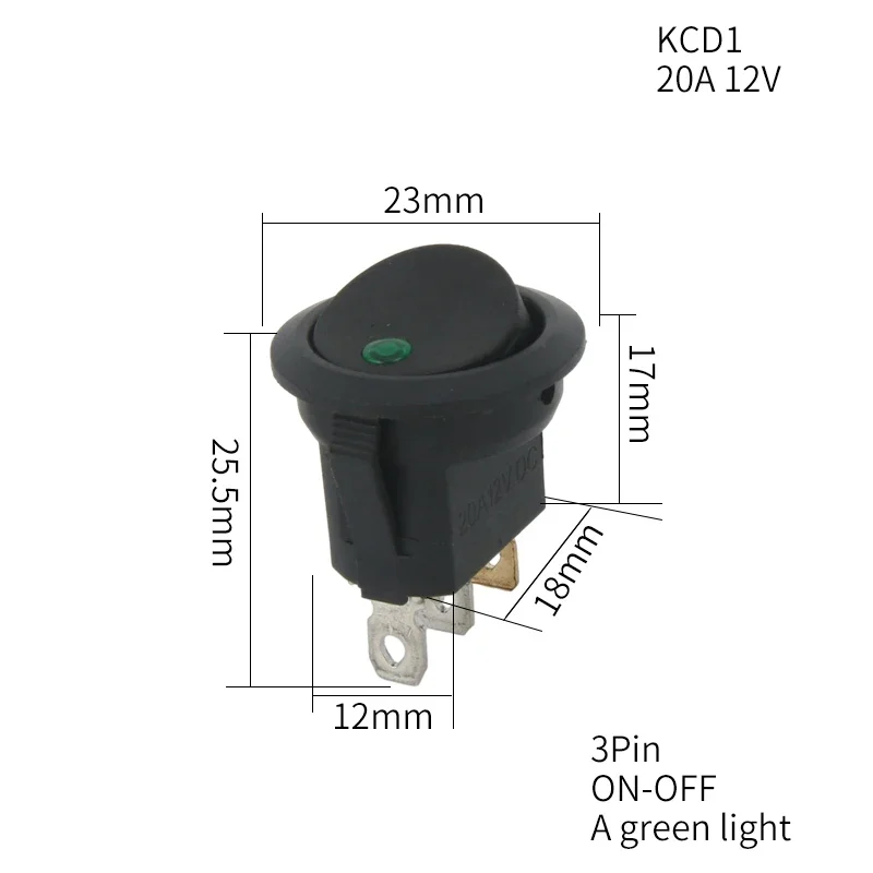 ตัวเลือกสินค้า สวิตช์ไฟ LED ปุ่มกด 2 ปุ่ม สำหรับรถยนต์ 12V/24V