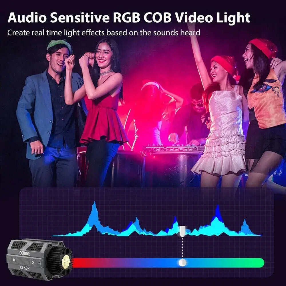 COLBOR CL60R,CL60 RGB Video Led Light Full Color 2700K-6500K APP Control Bowens