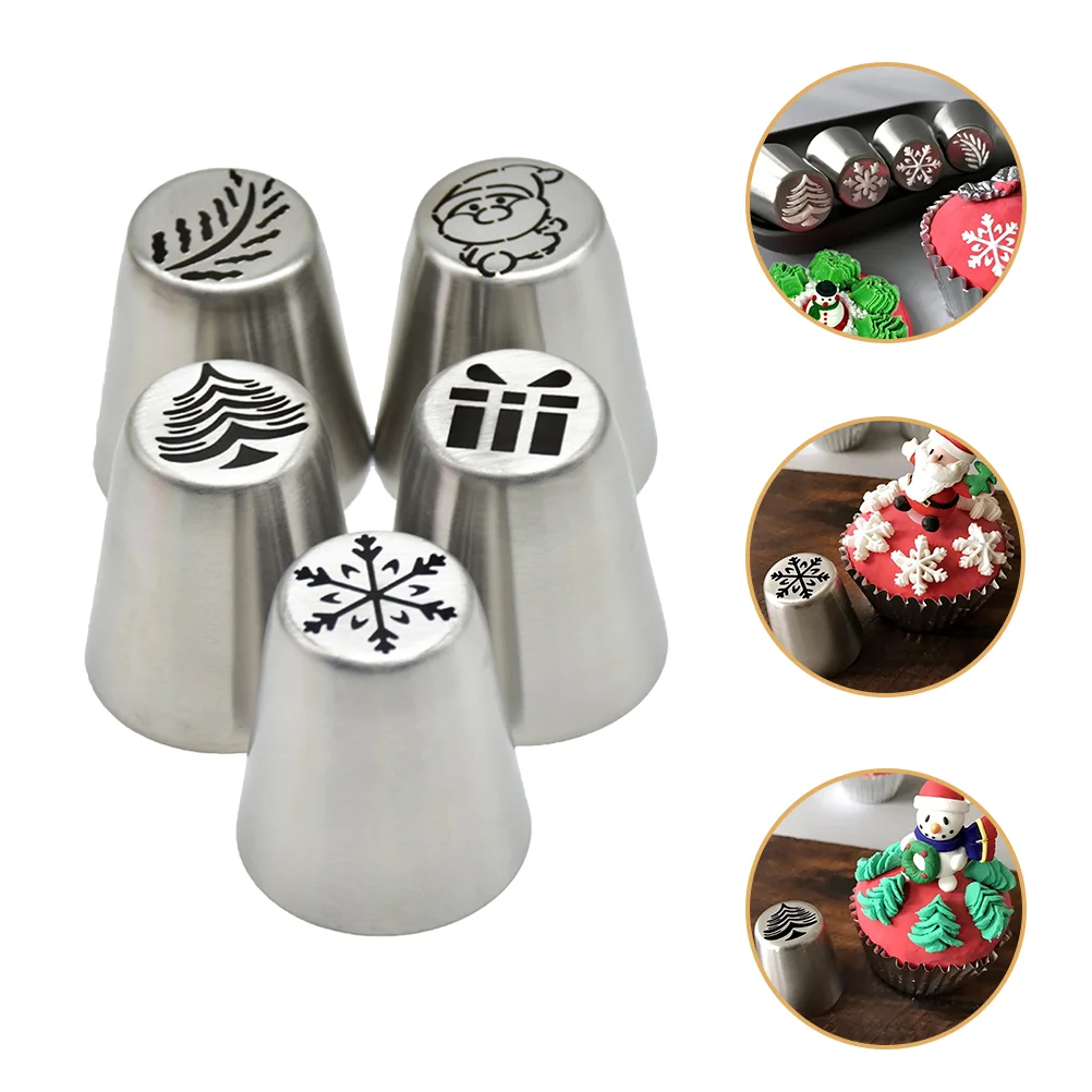 

Cake Cream Nozzle Stainless Steel Cupcake Pastry Cream Tips Christmas Cake Piping Tips Icing Piping Nozzles Bakeware